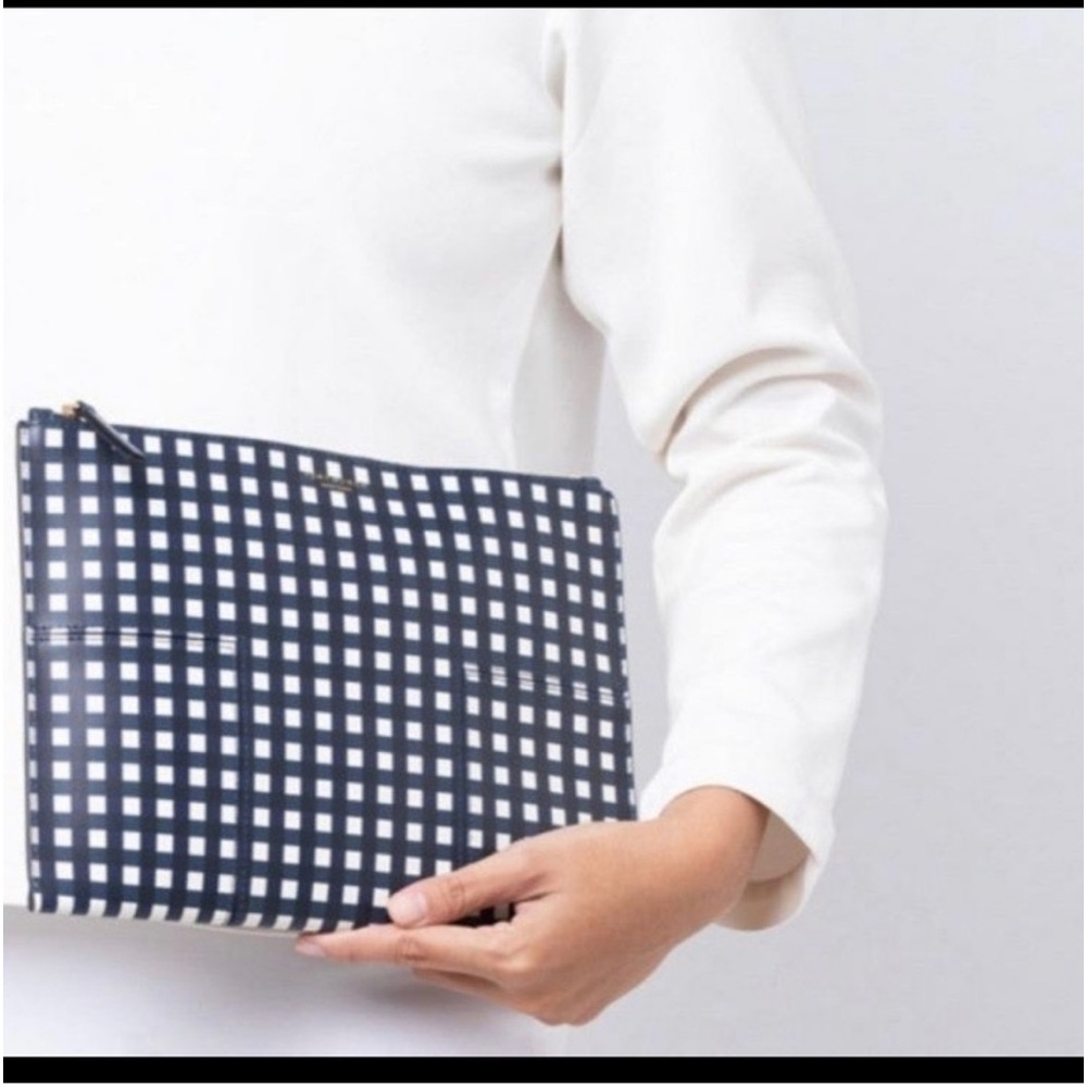 NEW Tory Burch Royal Navy Block T  Medium Travel Pouch